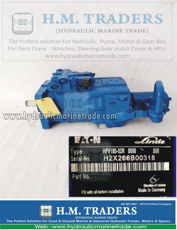 Used NEW HYDRAULIC PUMP TYPE : HPV 165-02R Hydraulic